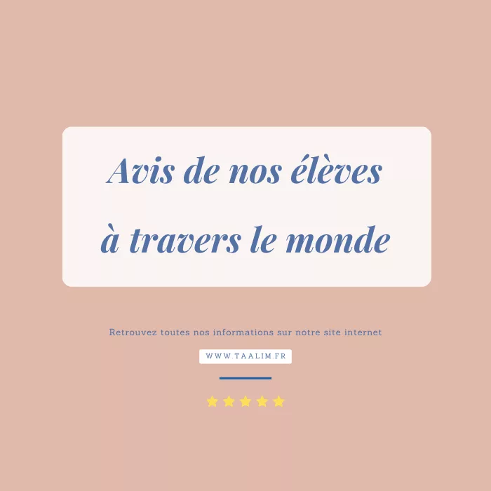 Avis de nos élèves à travers le monde – Taalim